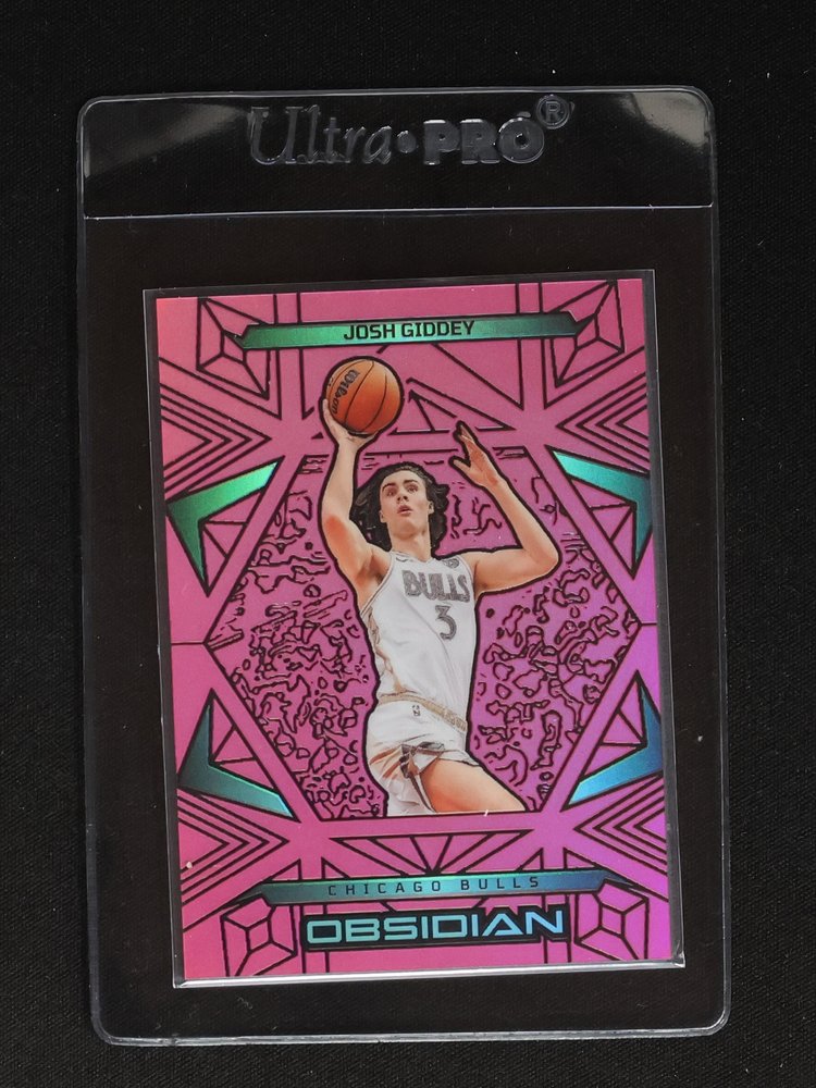 2024-25 Panini Obsidian #29 Josh Giddey Electric Etch Pink Flood — front