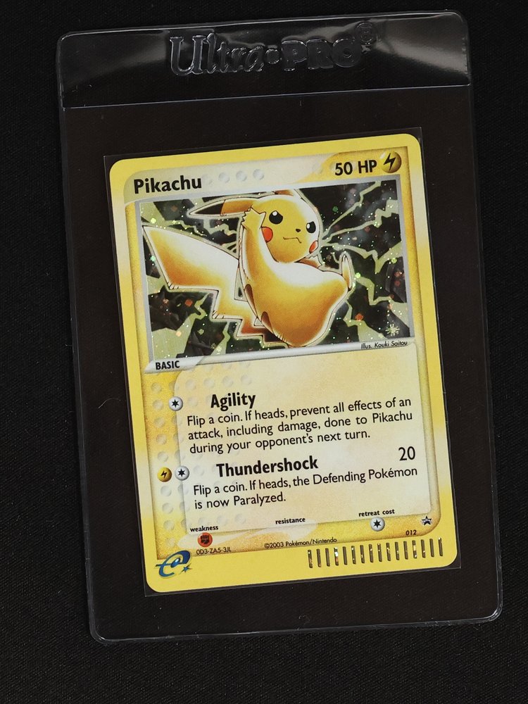 2003 Nintendo Pokémon TCG #012 Pikachu Black Star Promo — front