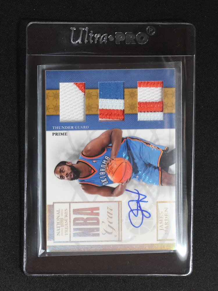 2009-10 Panini National Treasures NBA Gear #5 James Harden — front