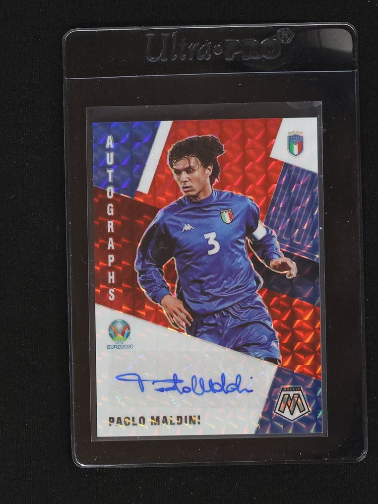 2020-21 Panini Mosaic UEFA Euro Autographs #AM-PM Paolo Maldini — front
