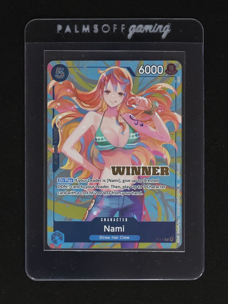 One Piece Card Game P-112 Nami Heroines Battle Winner Pack — front