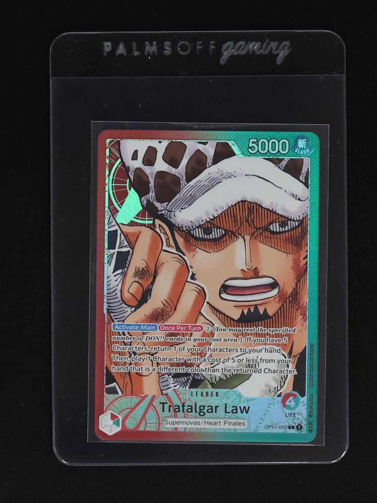 One Piece Card Game OP01-002 Trafalgar Law Leader Alt Art — front