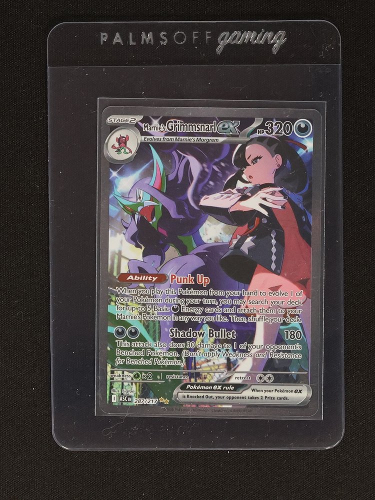 2022 Pokémon TCG Ascended Heroes #287 Marnie's Grimmsnarl EX — front