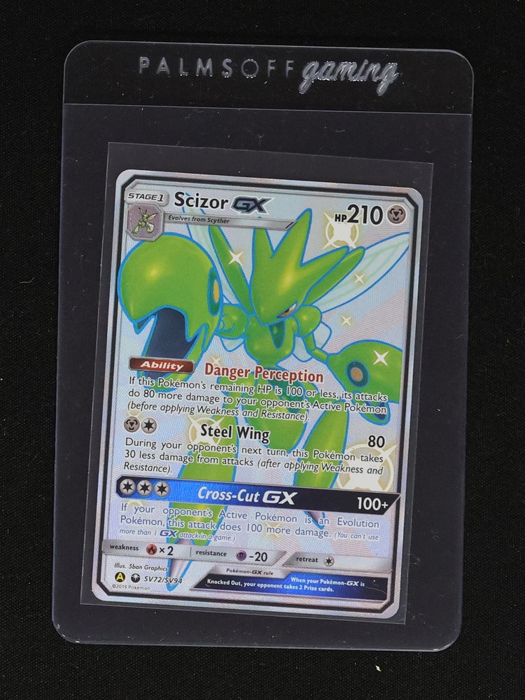 2019 Pokémon Hidden Fates #SV72 Scizor GX — front