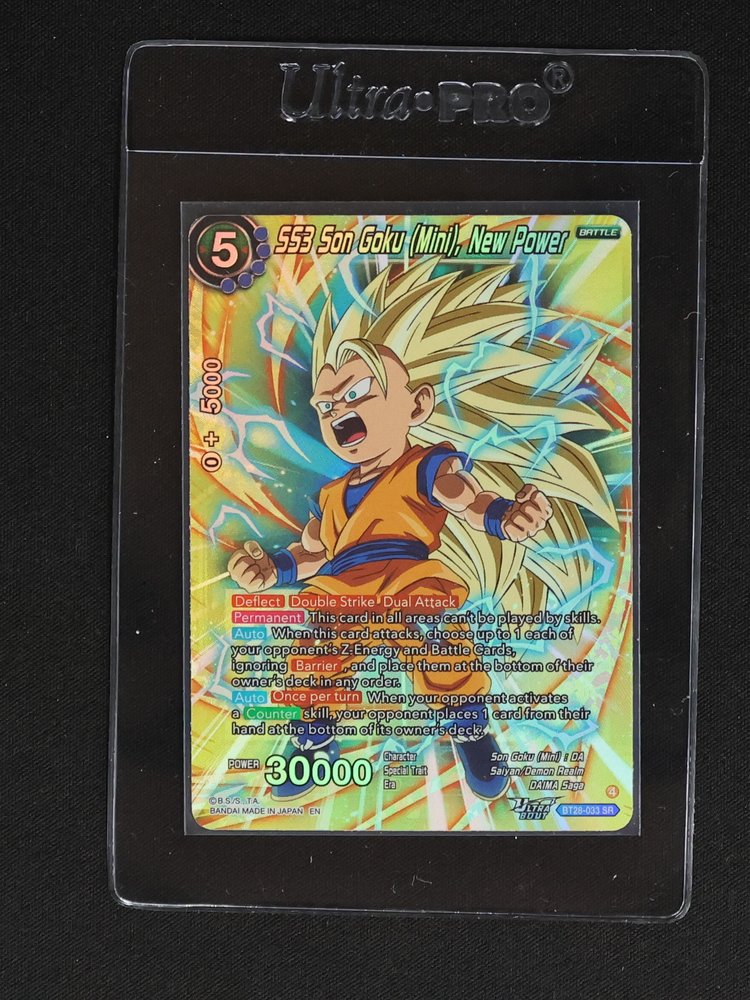 DBS Prismatic Clash - SS3 Son Goku (Mini), New Power BT28-033 SR — front
