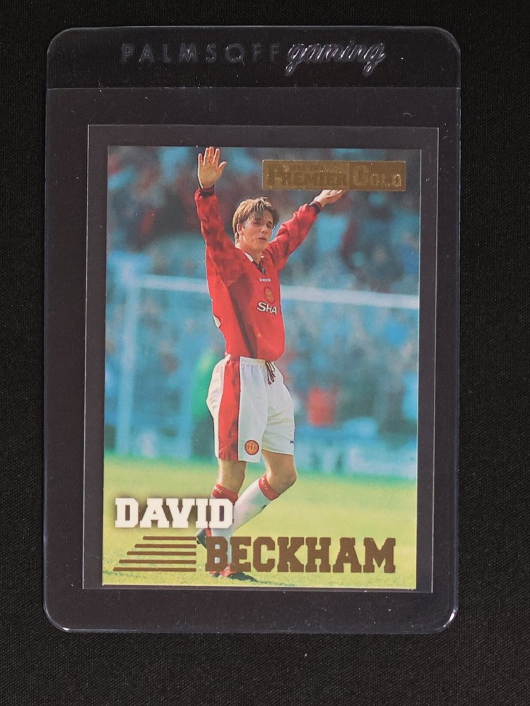 1996 Merlin Premier Gold #92 David Beckham Rookie Card — front