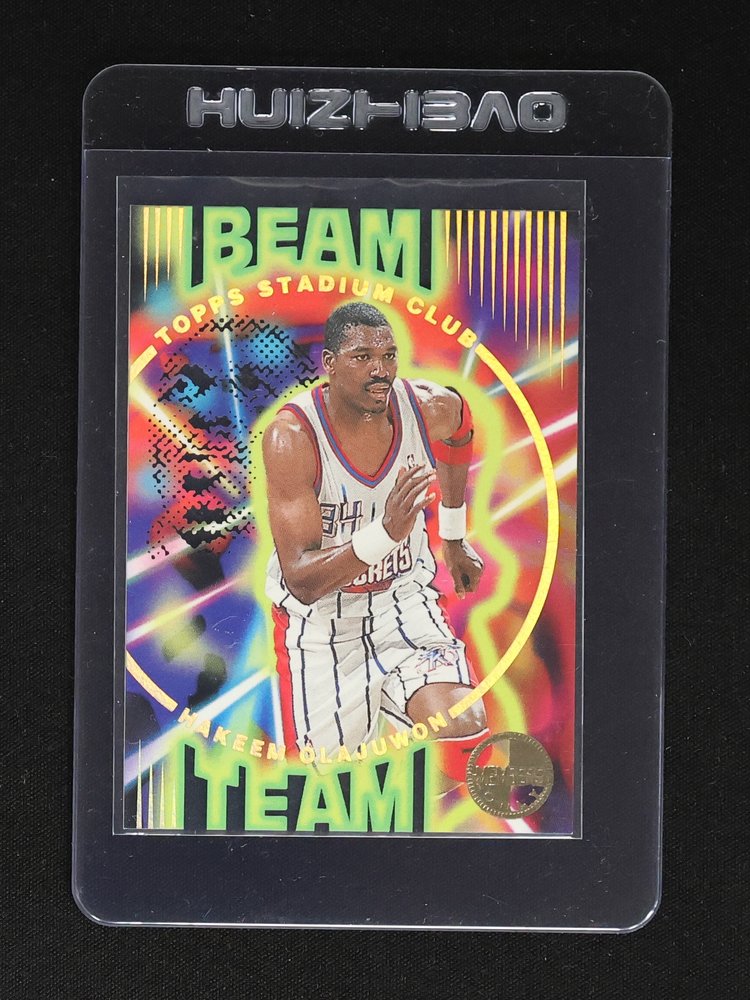 1995-96 Topps Stadium Club Beam Team #B12 Hakeem Olajuwon — front