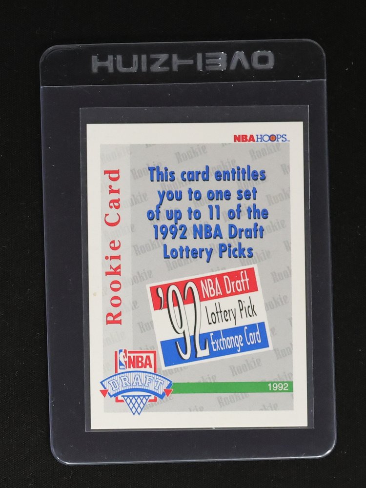 1992 NBA Hoops Draft Lottery Picks Exchange Card — front