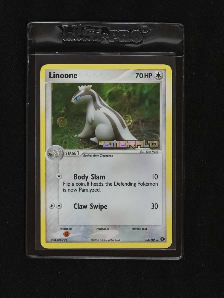 2005 Pokémon EX Emerald #34 Linoone — front