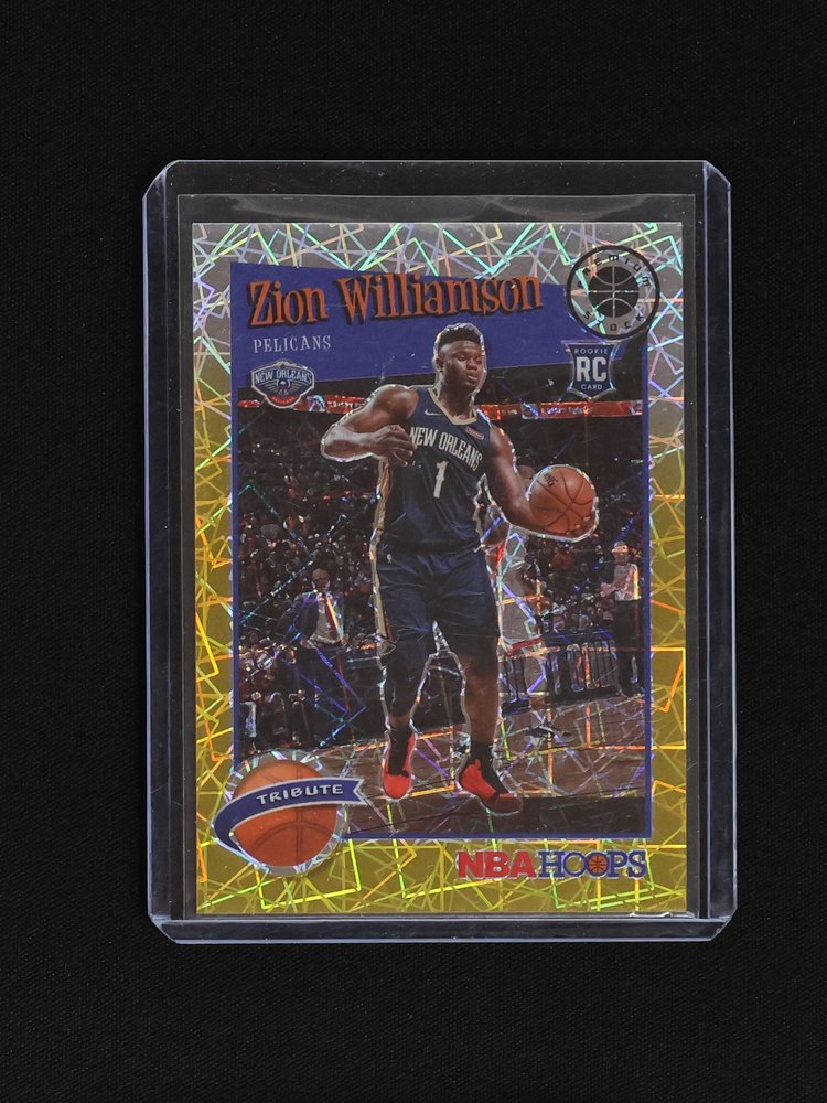 2019-20 Panini NBA Hoops Premium Stock Tribute #296 Zion Williamson — front