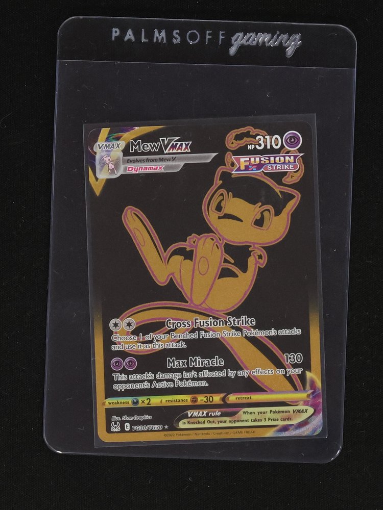 2021 Pokémon Fusion Strike #TG30 Mew VMAX Gold Secret Rare — front