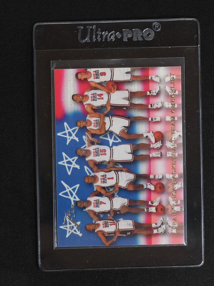 1994 Flair USA Basketball #119 Dream Team USA Basketball Team Checklist — front
