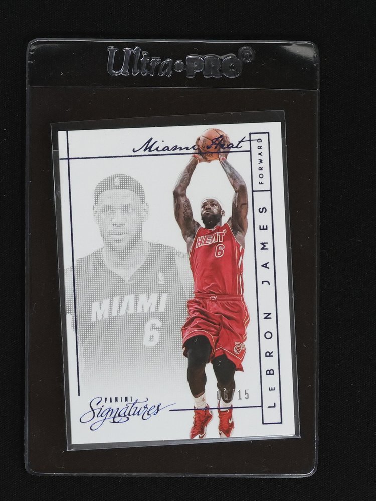 2013 Panini Signatures #06/15 LeBron James — front