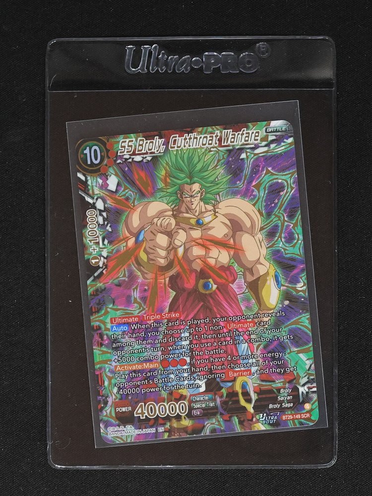 Dragon Ball Super Card Game BT29-149 SS Broly, Cutthroat Warfare — front