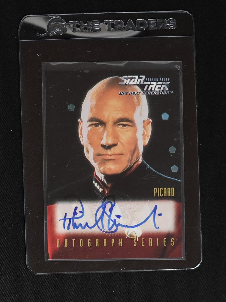 1999 Skybox Star Trek The Next Generation Season 7 #A1 Patrick Stewart Picard Autograph — front
