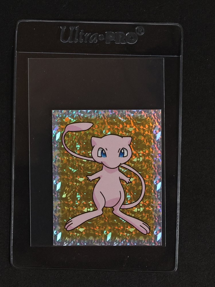 1999 Merlin Pokémon Special Glitter Stickers #S25 Mew — front