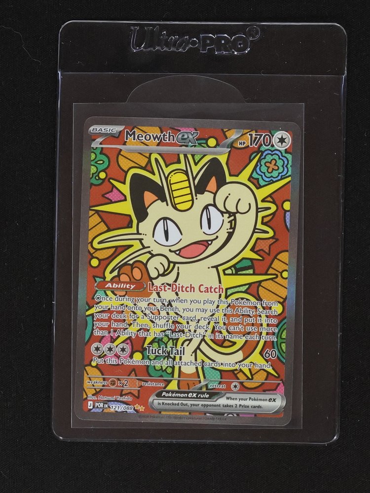 2016 Pokémon Meowth EX 121/088 Perfect Order Special Illustration Rare — front