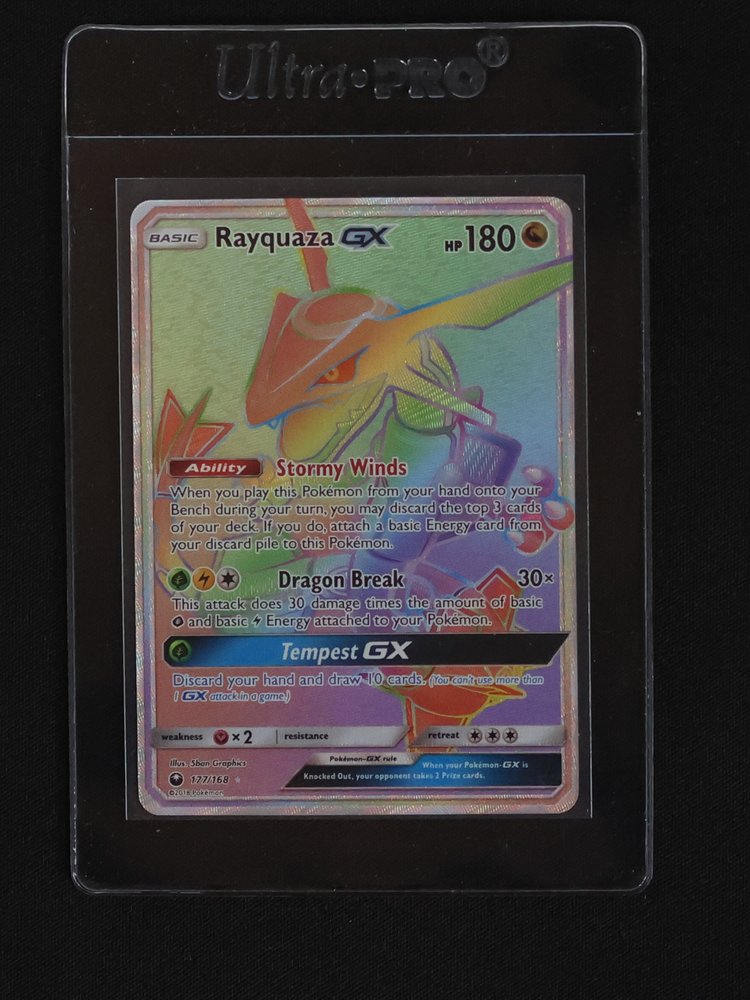 2018 Pokémon Celestial Storm #177 Rayquaza GX — front