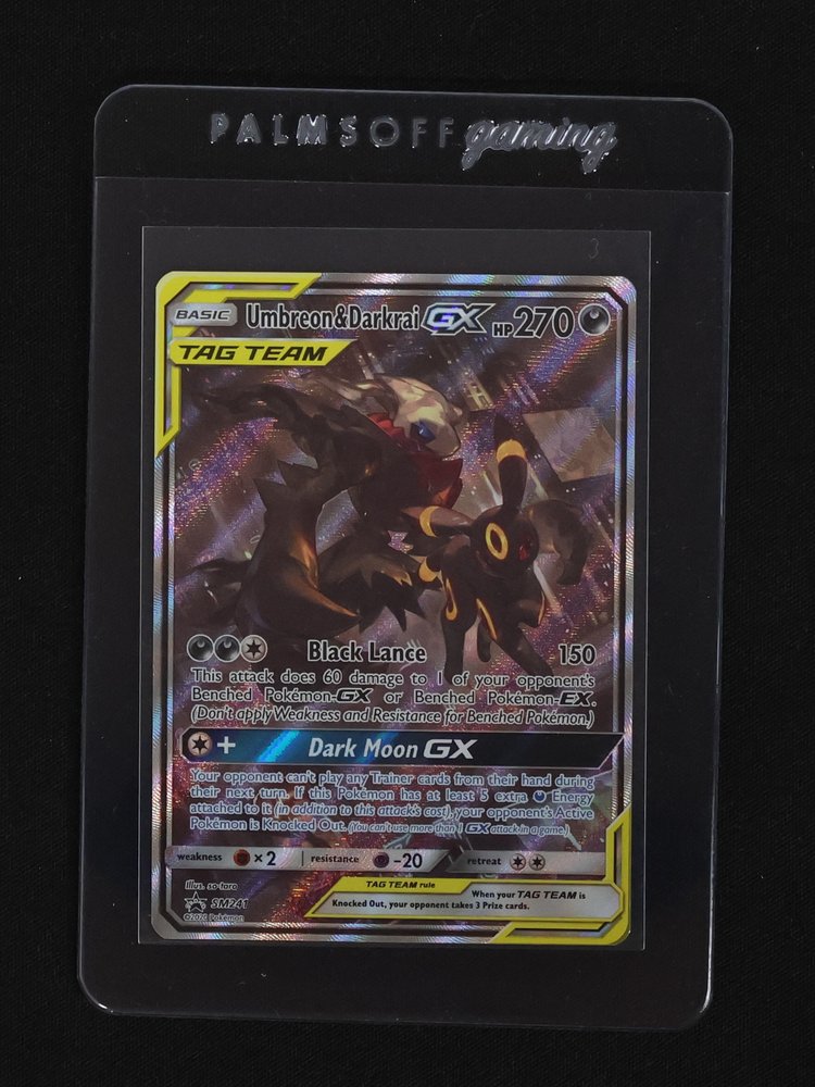 2020 Pokémon SM241 Umbreon & Darkrai GX Black Star Promo Tag Team Full Art — front