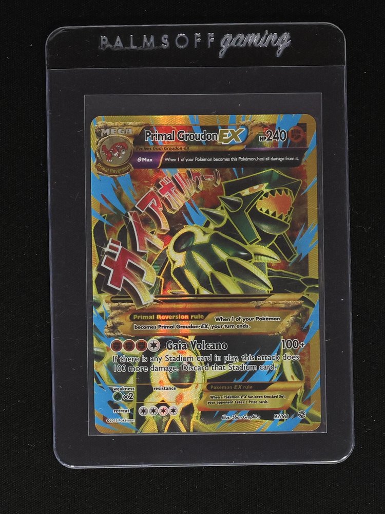 2015 Pokémon TCG XY Ancient Origins #97 Primal Groudon EX — front