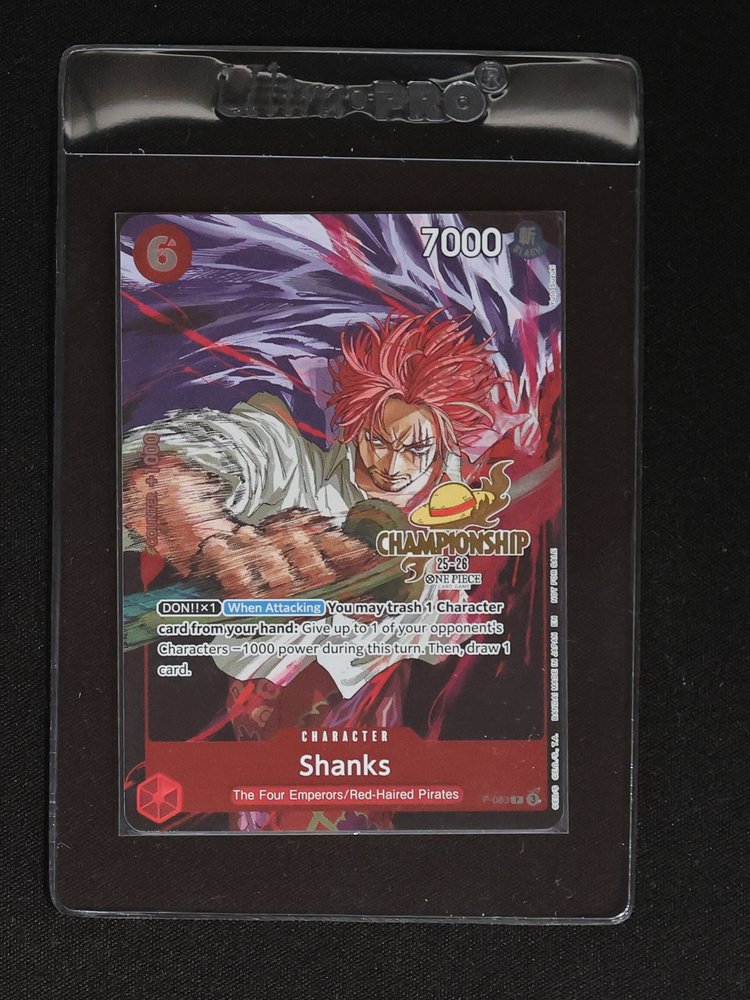 One Piece Card Game P-083 Shanks Championship 25-26 Promo — front