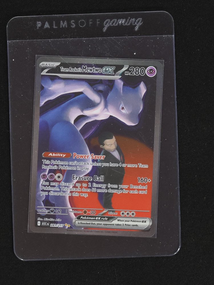 2026 Pokémon Team Rocket's Mewtwo EX #281/217 Ascended Heroes — front