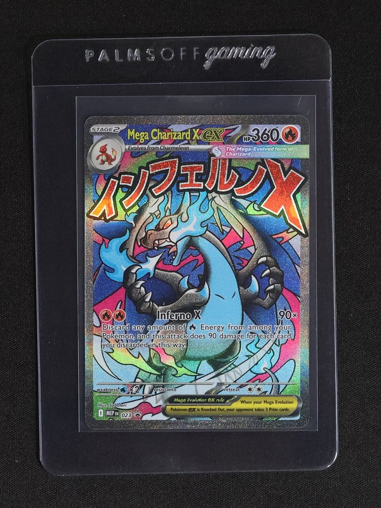 2025 Pokemon MEP Black Star Promo #023 Mega Charizard X ex — front