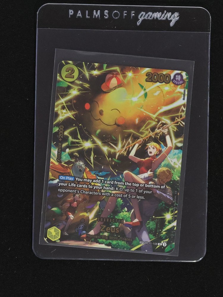 One Piece Card Game OP11-106 Zeus SP Adventure on Kami's Island — front