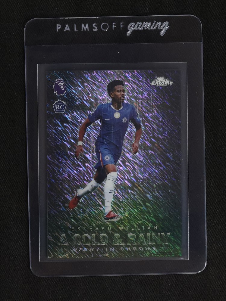 2025-26 Topps Chrome EPL #CRN-12 Estevao Willian A Cold & Rainy Night — front