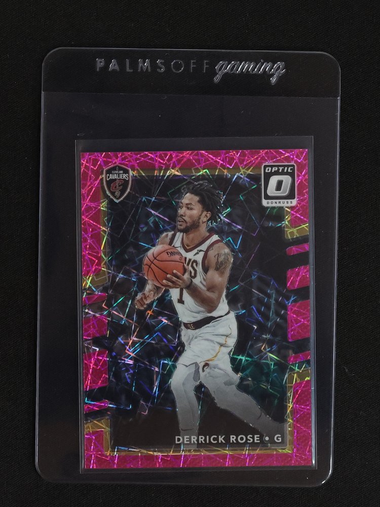 2023-24 Panini Donruss Optic #34 Derrick Rose Pink Velocity Prizm — front