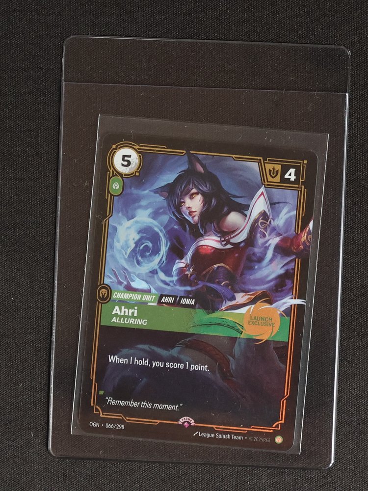 2025 Riftbound #066 Ahri Alluring Launch Promo — front