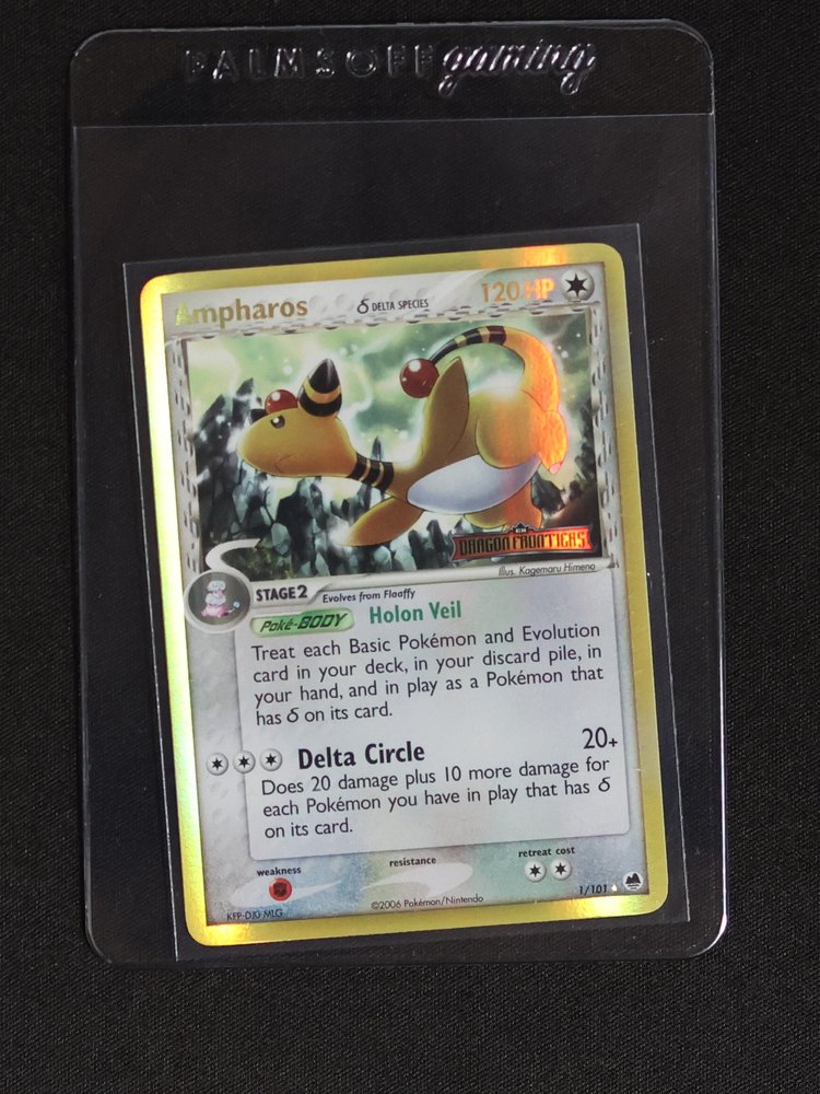 2006 Pokémon EX Dragon Frontiers #1 Ampharos — front