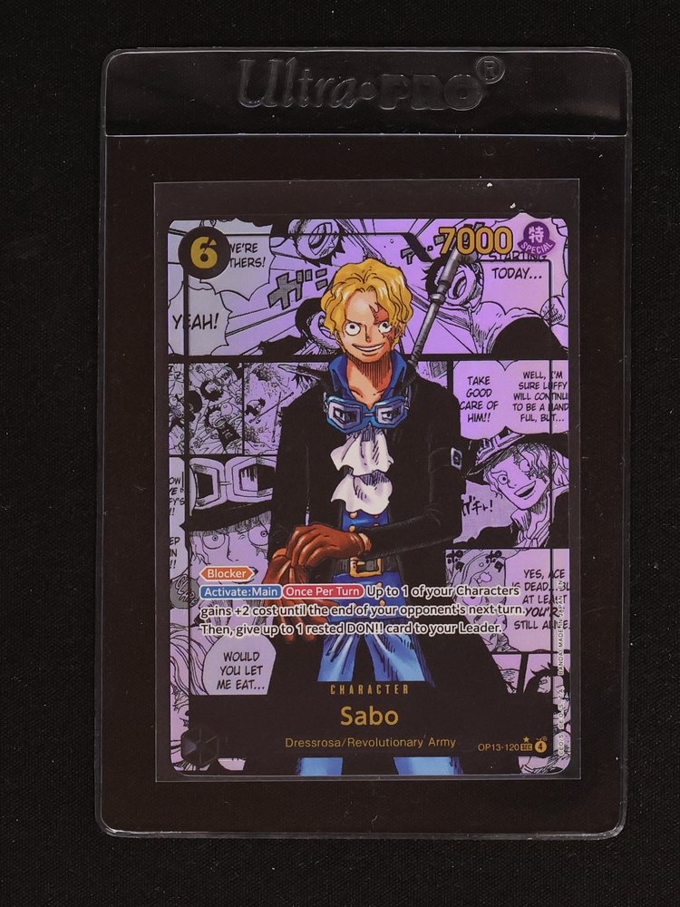 2025 One Piece OP13-120 Sabo Carrying On His Will — front