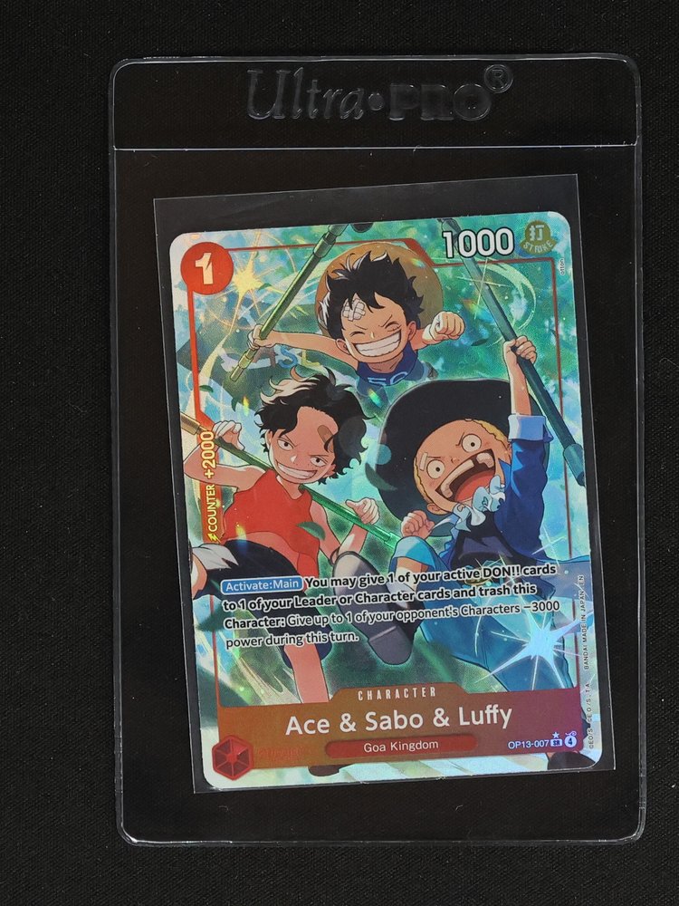 2025 One Piece #OP13-007 Ace & Sabo & Luffy Carrying On His Will — front