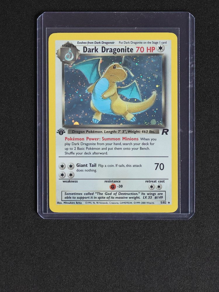 2000 Pokémon Team Rocket #5 Dark Dragonite — front