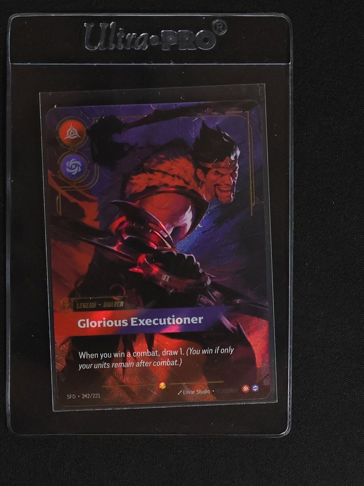 2025 Riftbound #242 Glorious Executioner Draven — front