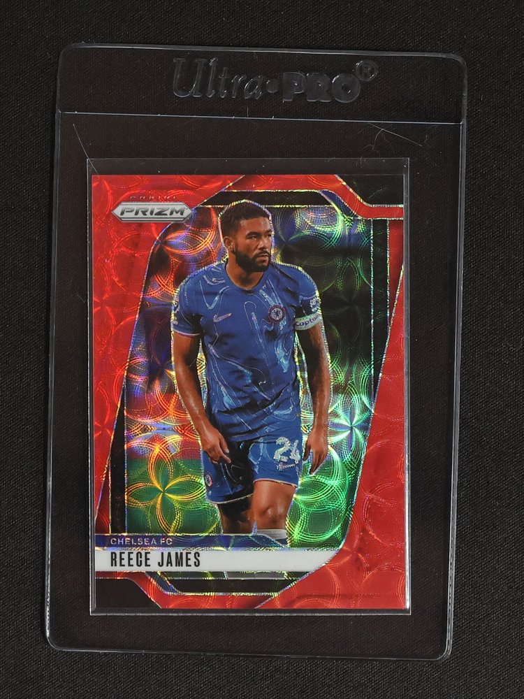 2024-25 Panini Prizm Premier League #98 Reece James Red Mosaic Prizm — front
