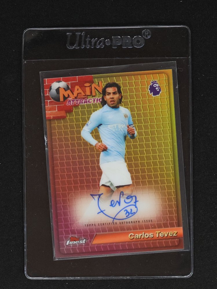 2026 Topps Finest Premier League Main Attraction Carlos Tevez — front