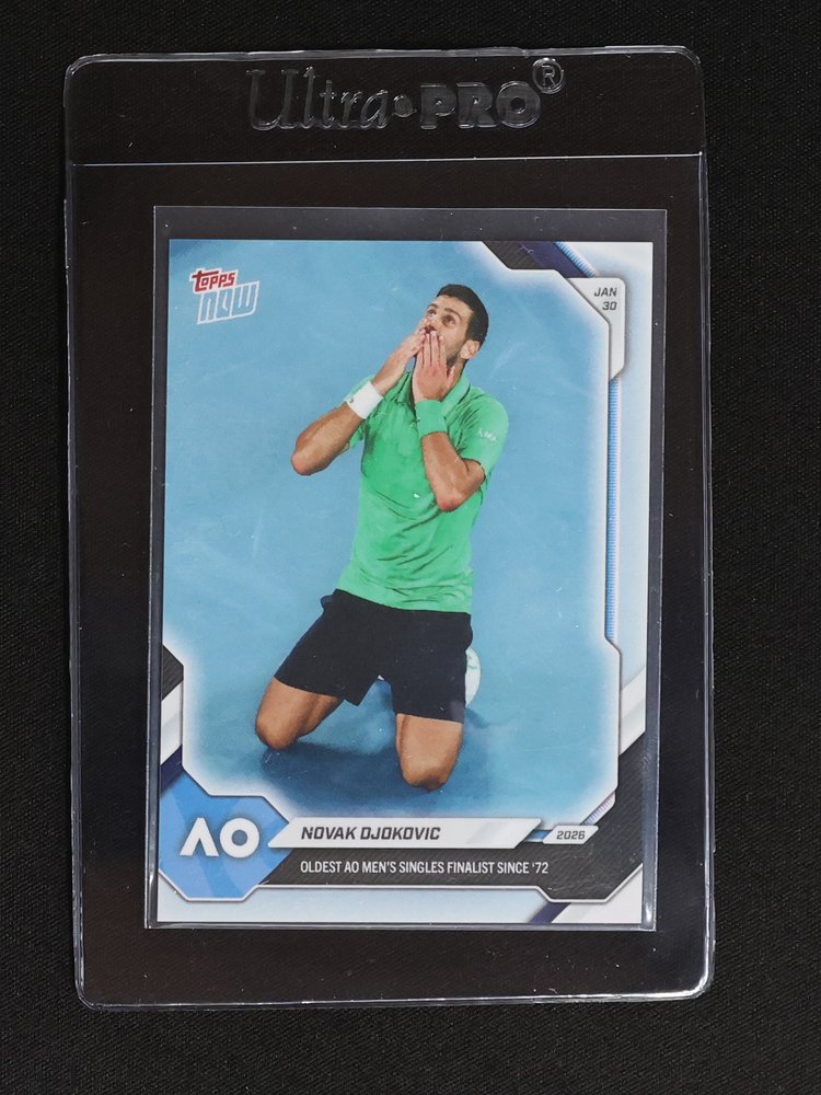 2026 Topps Now Tennis #9 Novak Djokovic — front