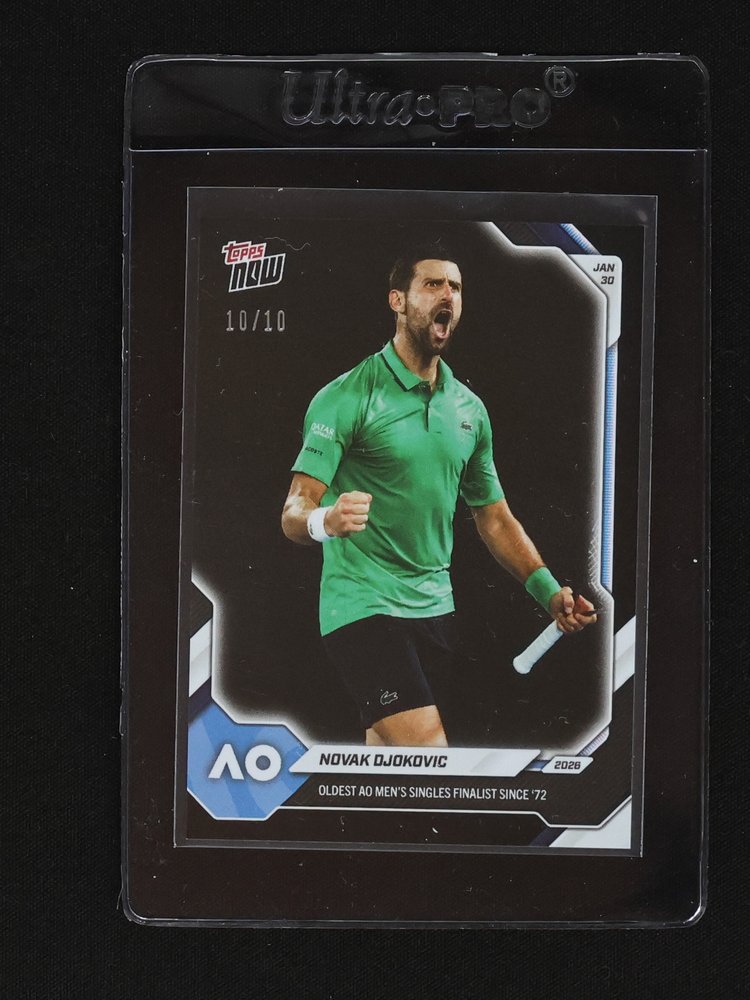 2026 Topps Now Tennis #9 Novak Djokovic — front