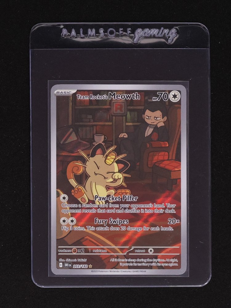 2025 Pokémon SV10: Destined Rivals #203 Team Rocket's Meowth — front