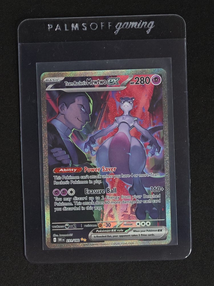 2022 Pokémon TCG Team Rocket's Mewtwo EX 231/182 — front