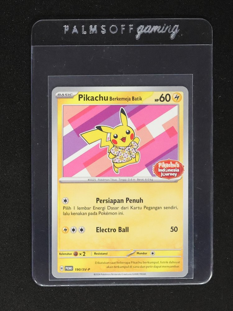 2024 Pokémon 190/SV-P Pikachu Berkemeja Batik — front