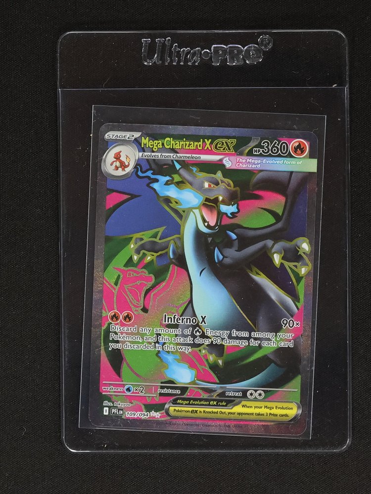 2025 Pokémon Mega Charizard X ex #109/094 Phantasmal Flames — front