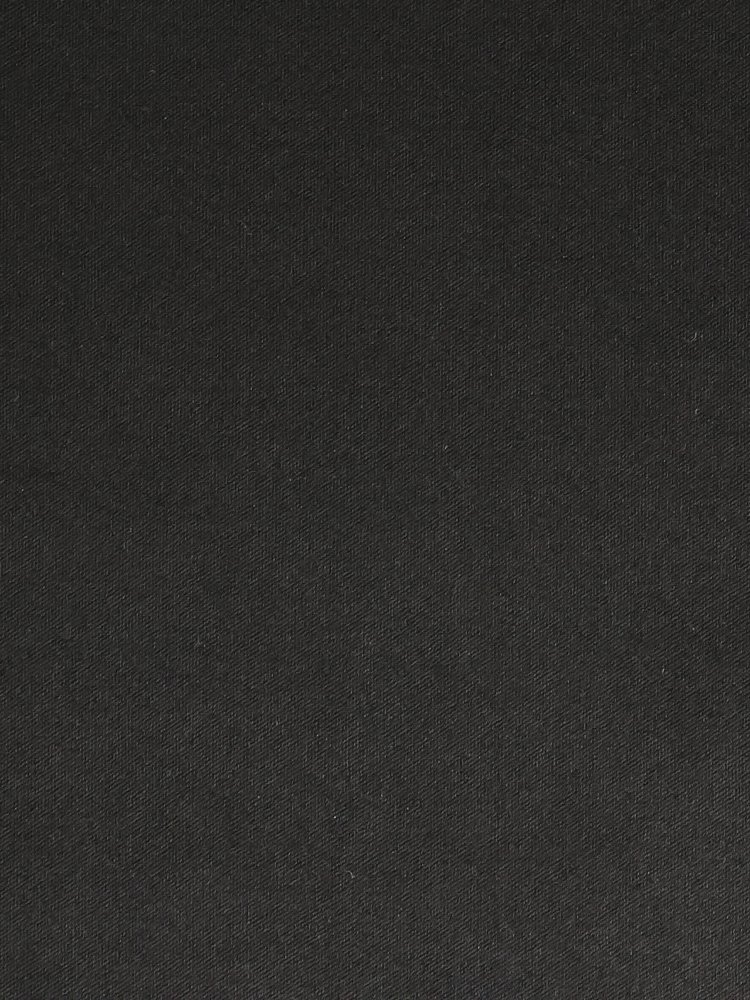 Black Canvas Twill 7 oz Poly Cotton Apparel Multiuse Fabric 62" W Made USA — front