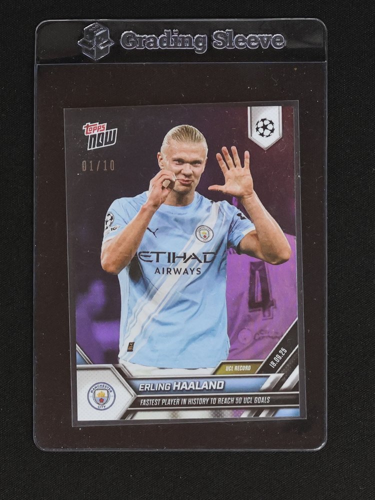 2025 Topps Now UCL #020 Erling Haaland — front