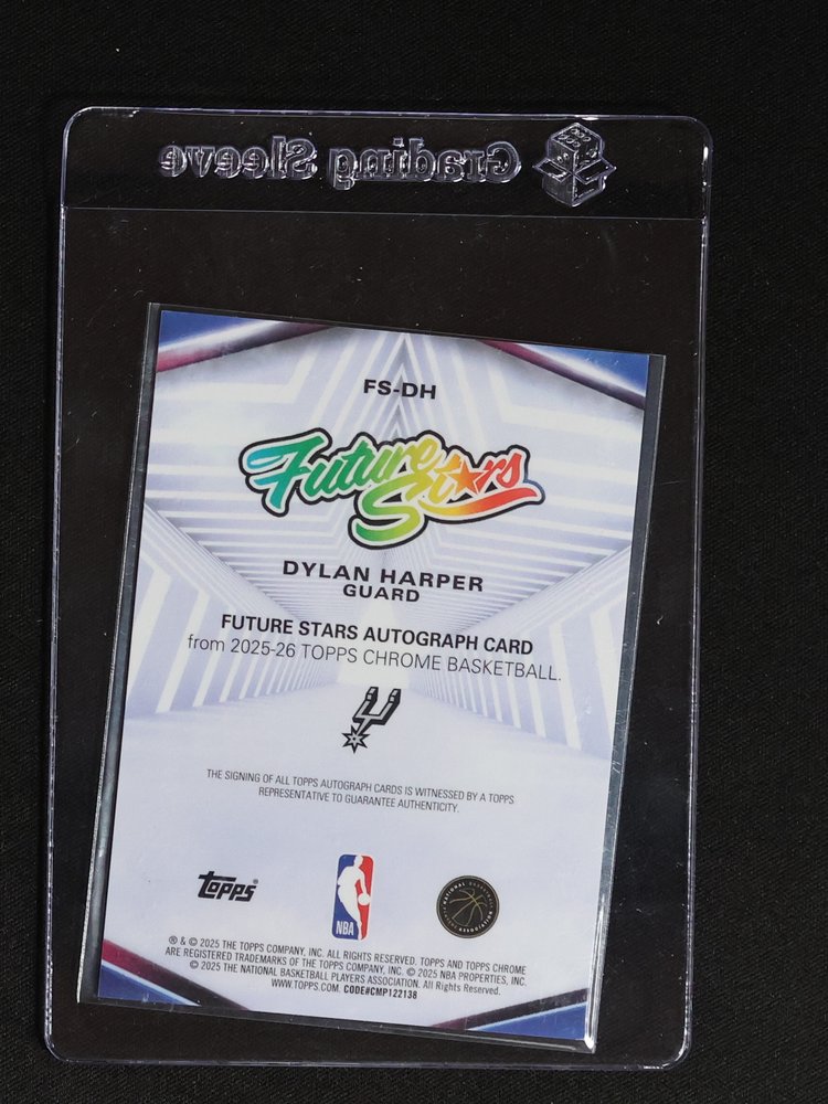 2025-26 Topps Chrome Future Stars Autographs #FS-DH Dylan Harper — front