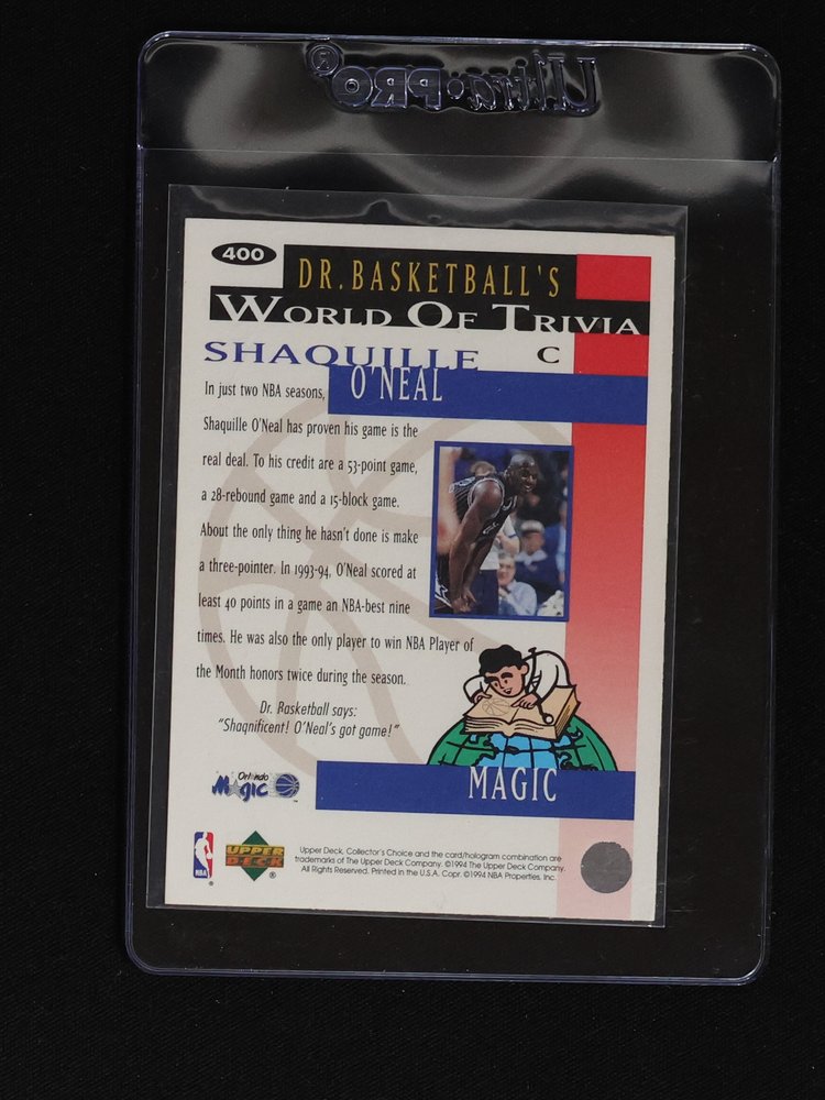 1994-95 Upper Deck Collector's Choice #400 Shaquille O'Neal — front