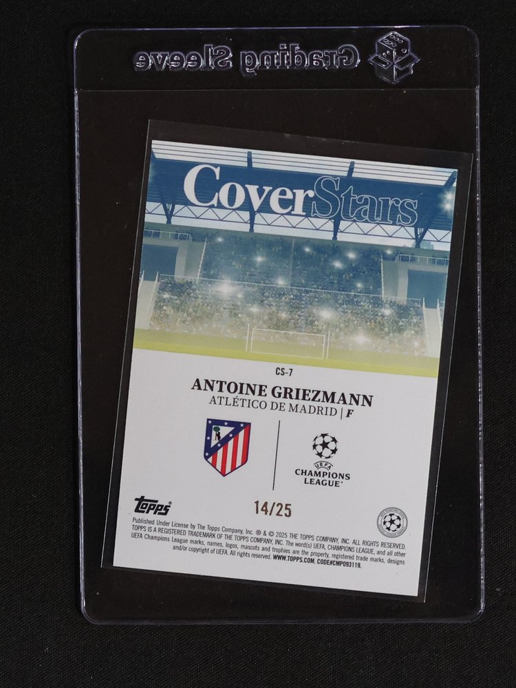 2025 Topps UEFA Champions League Cover Stars #CS-7 Antoine Griezmann — front