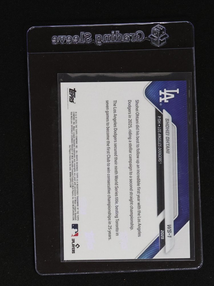 2025 Topps Now #WS-1 Shohei Ohtani — front